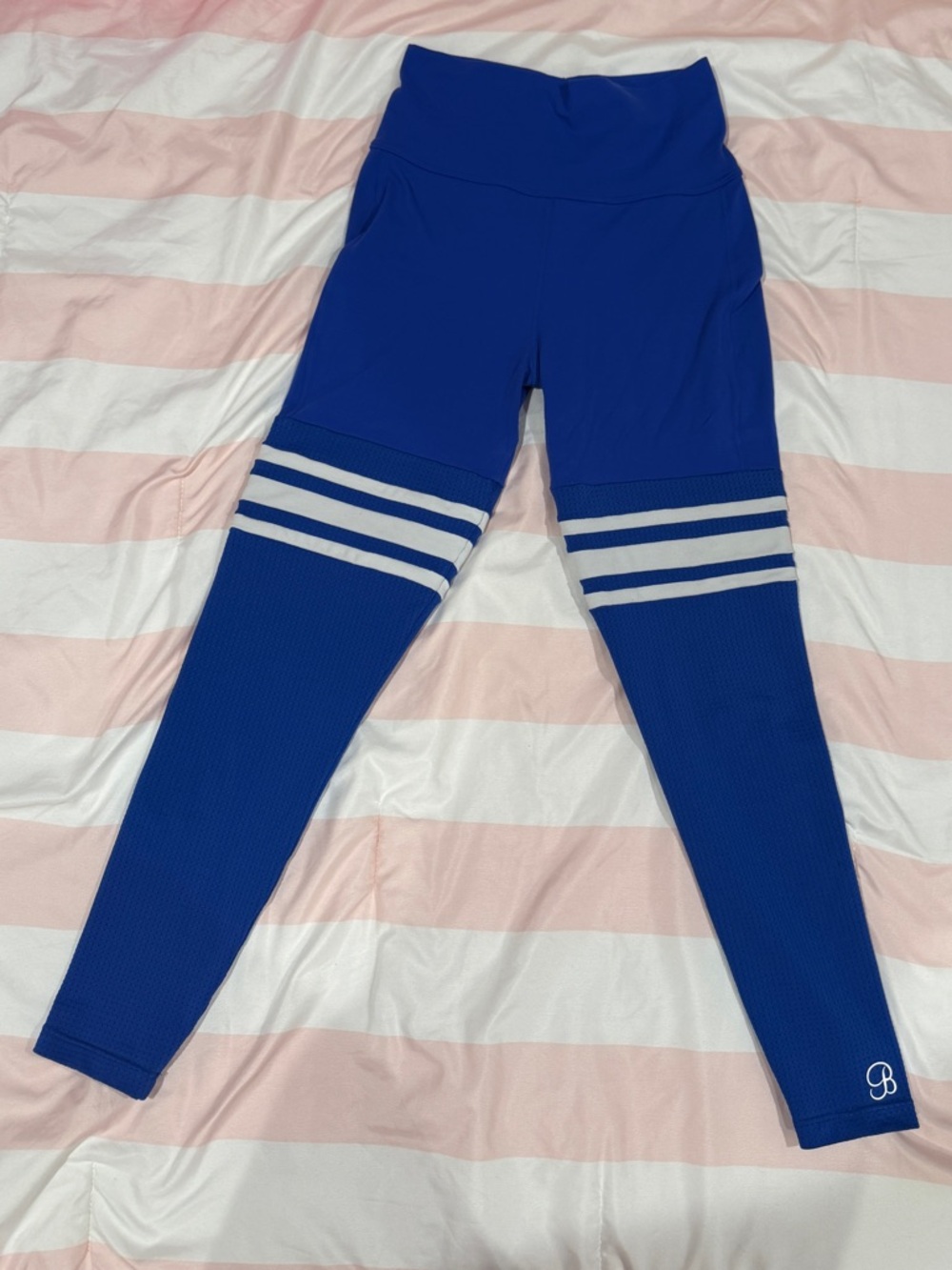 Bombshell sports wear royal blue tight high leggings